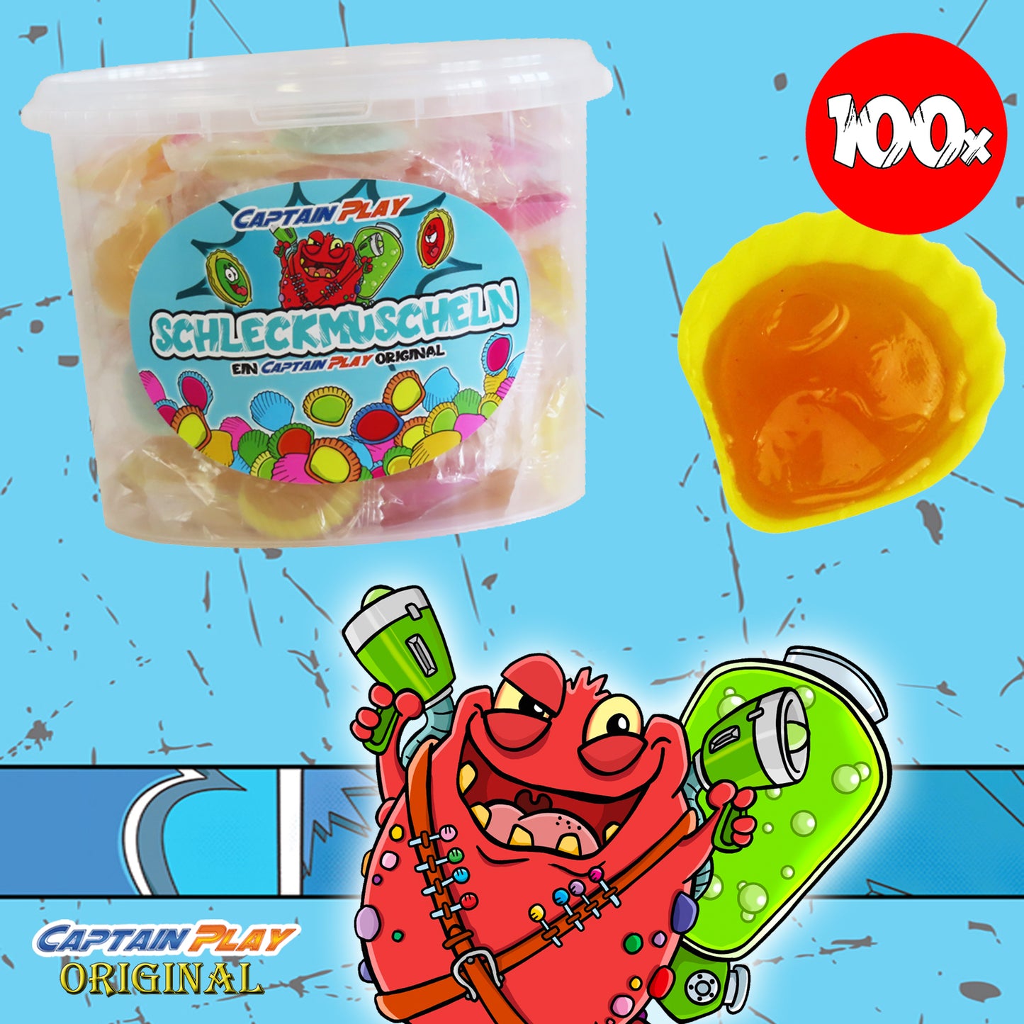 CAPTAIN PLAY 100 Schleckmuscheln - 1kg