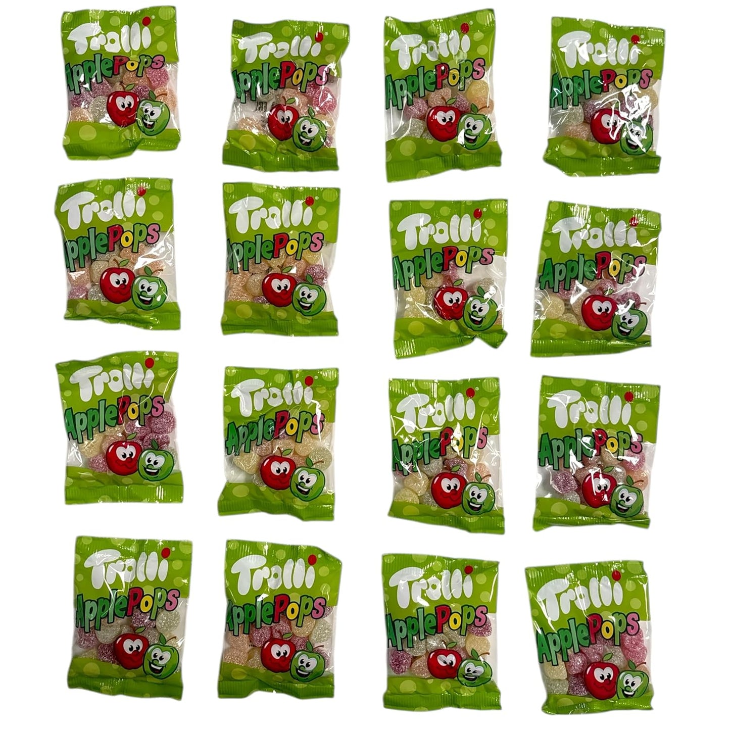 Trolli Apple Pops Sparpack mit 18 Mini Beutelchen 360g