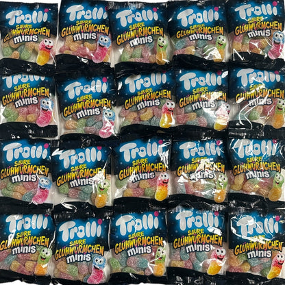 Trolli Saure Glühwürmchen Sparpack mit 20 Mini Beutelchen, 400g
