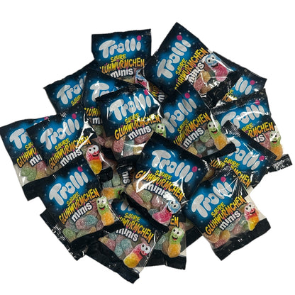 Trolli Saure Glühwürmchen Sparpack mit 20 Mini Beutelchen, 400g