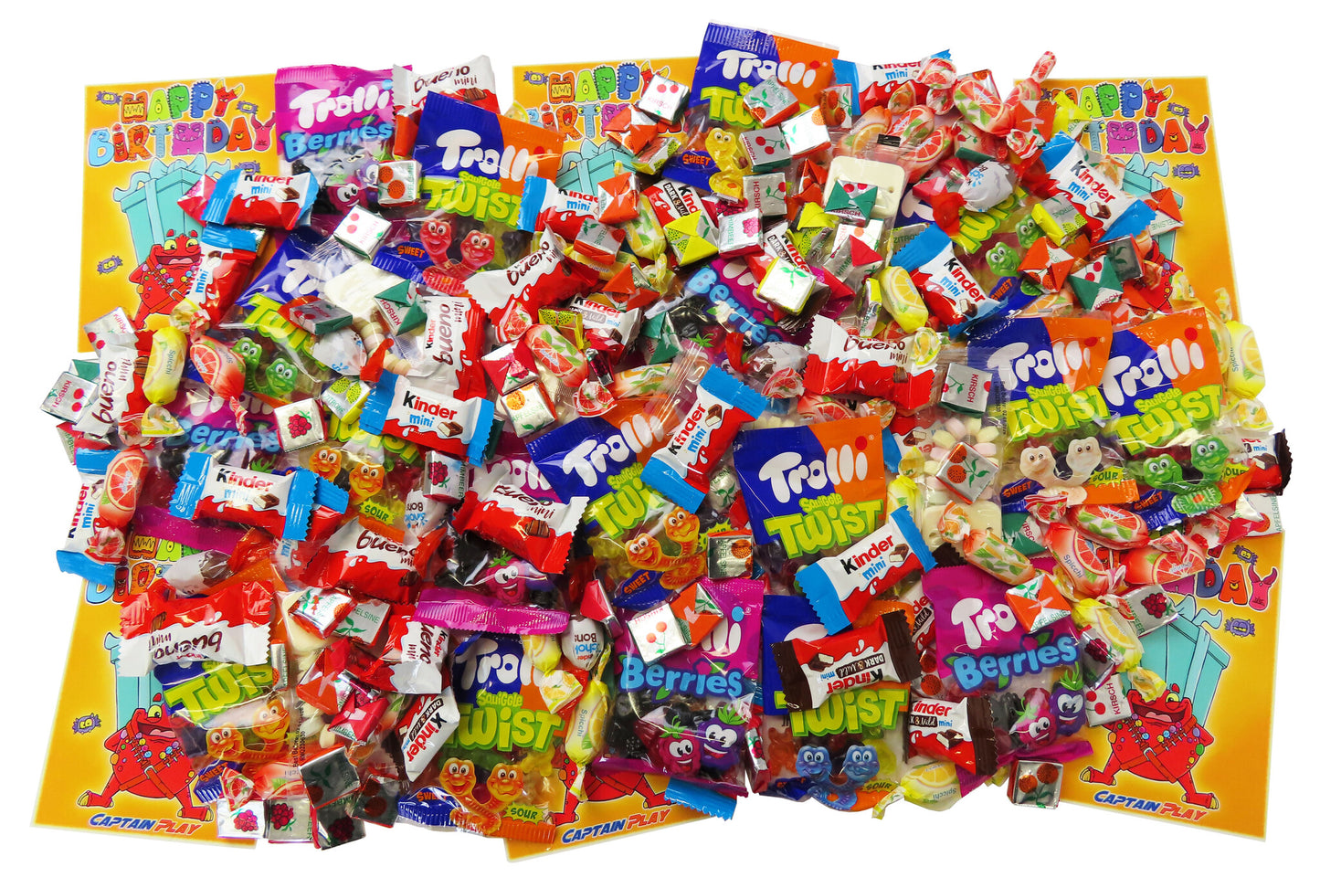 CAPTAIN PLAY Süßigkeiten – Mix Party Box 200-teilig, 1 kg
