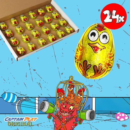 Osterdeko Sparpack, 24 Küken aus Schokolade einzeln verpackt, 170g