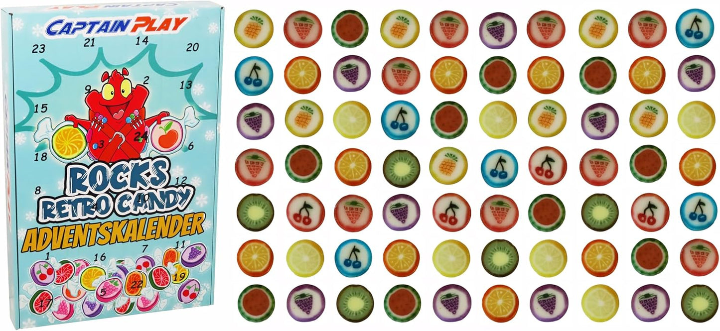 CAPTAIN PLAY Rocks Bonbons Adventskalender 2025 - 300g