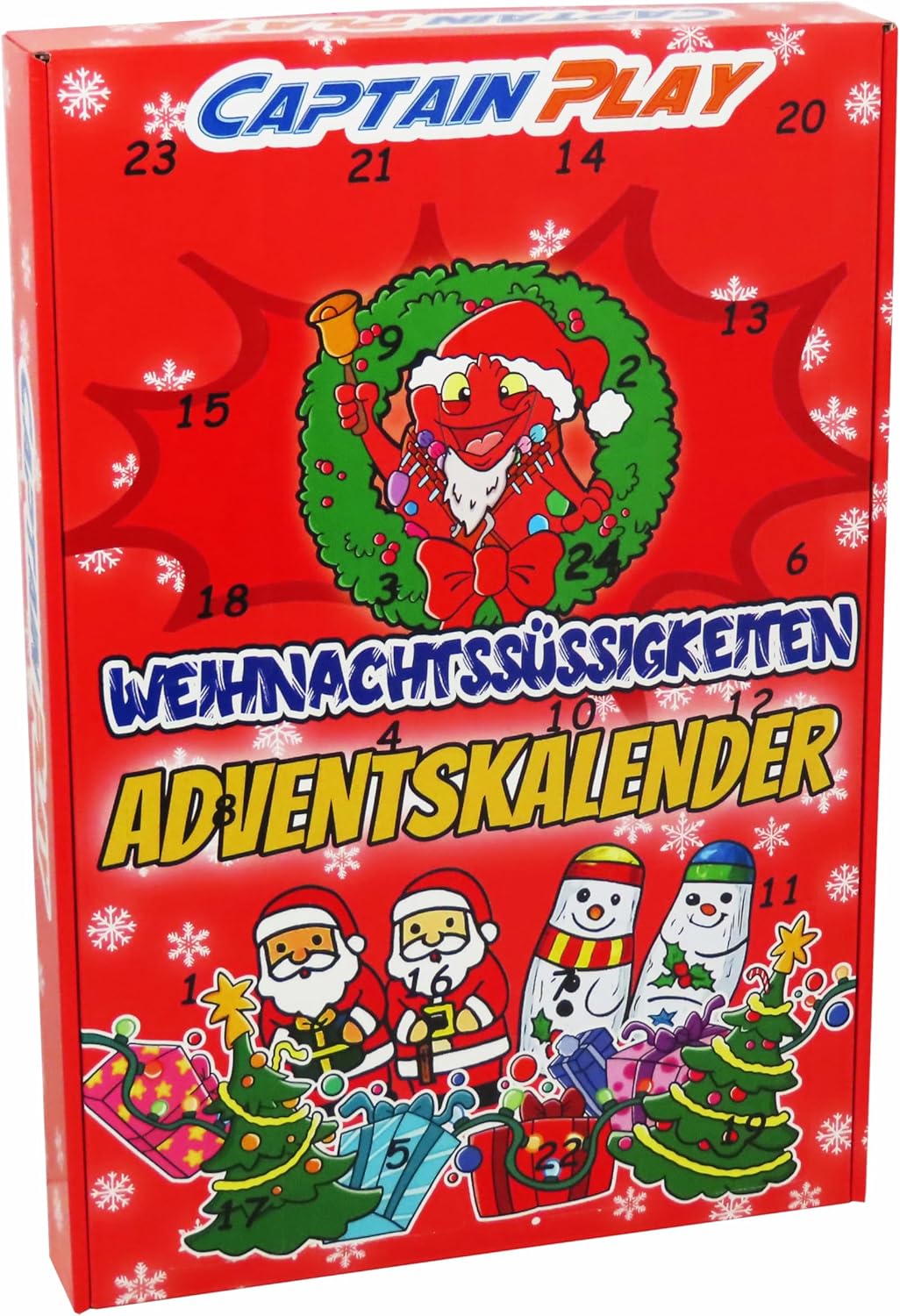 CAPTAIN PLAY Weihnachts Süßigkeiten Adventskalender 2025 - 168g