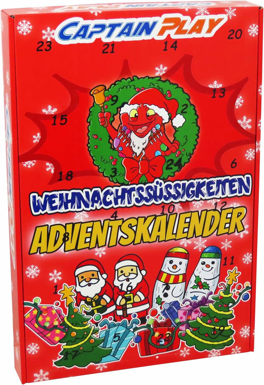 CAPTAIN PLAY Weihnachts Süßigkeiten Adventskalender 2025 - 168g