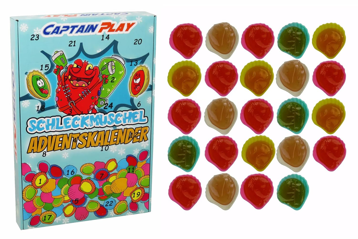 CAPTAIN PLAY Schleckmuschel Adventskalender 2025 - 240g