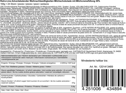 CAPTAIN PLAY Weihnachts Süßigkeiten Adventskalender 2025 - 168g