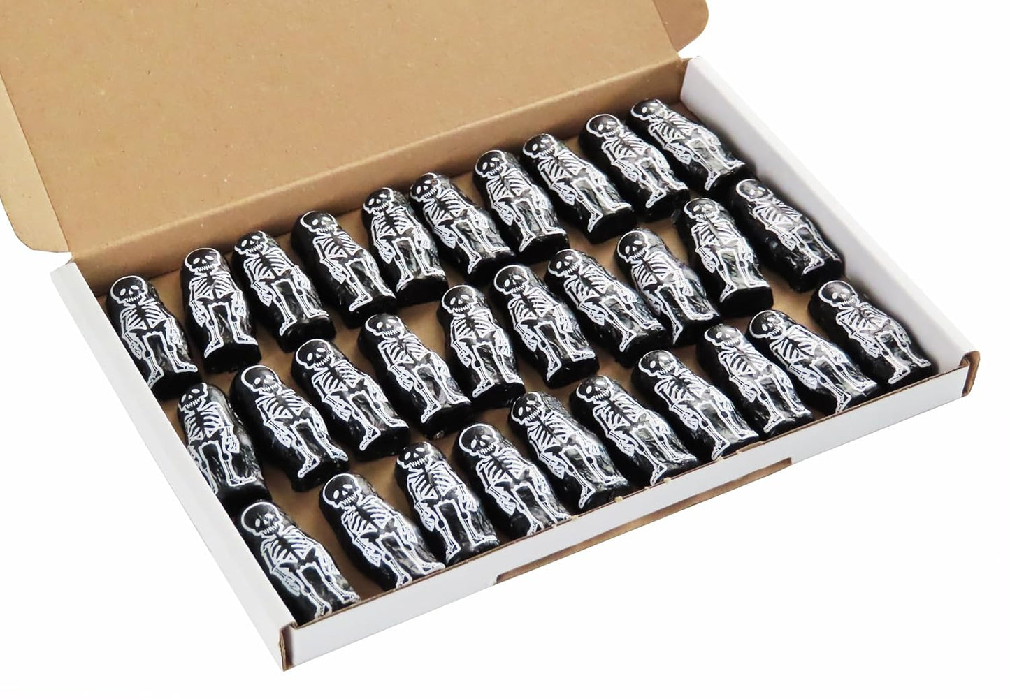 Halloween Deko Sparpack, 30 Skelette aus Schokolade einzeln verpackt, 210g