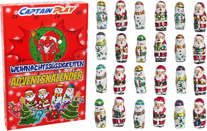 CAPTAIN PLAY Weihnachts Süßigkeiten Adventskalender 2025 - 168g