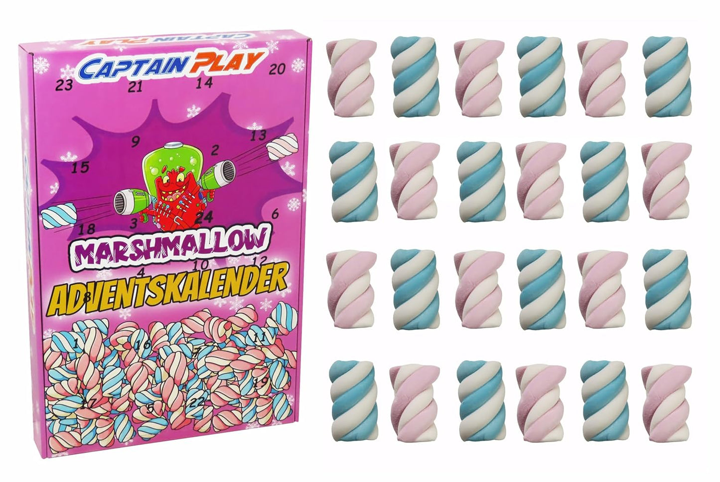 CAPTAIN PLAY Marshmallow Adventskalender 2025 – 96g