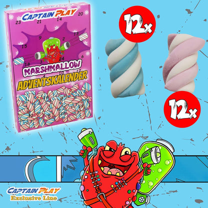 CAPTAIN PLAY Marshmallow Adventskalender 2025 – 96g