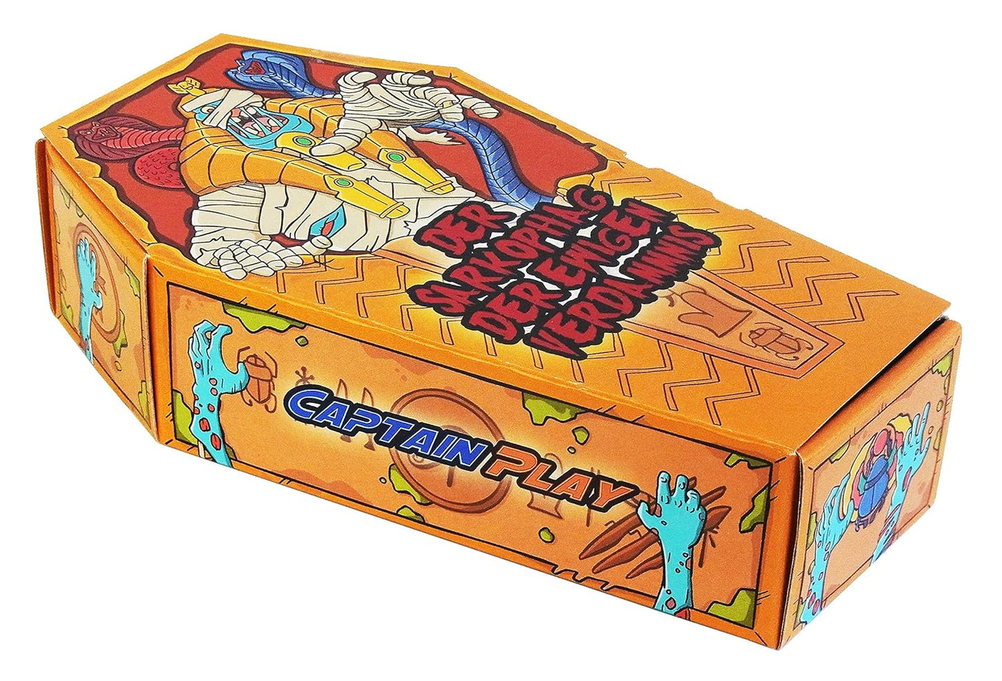 CAPTAIN PLAY Sarkophag der ewigen Verdammnis, 240g - 35 Halloween Süßigkeiten in Einzelverpackung