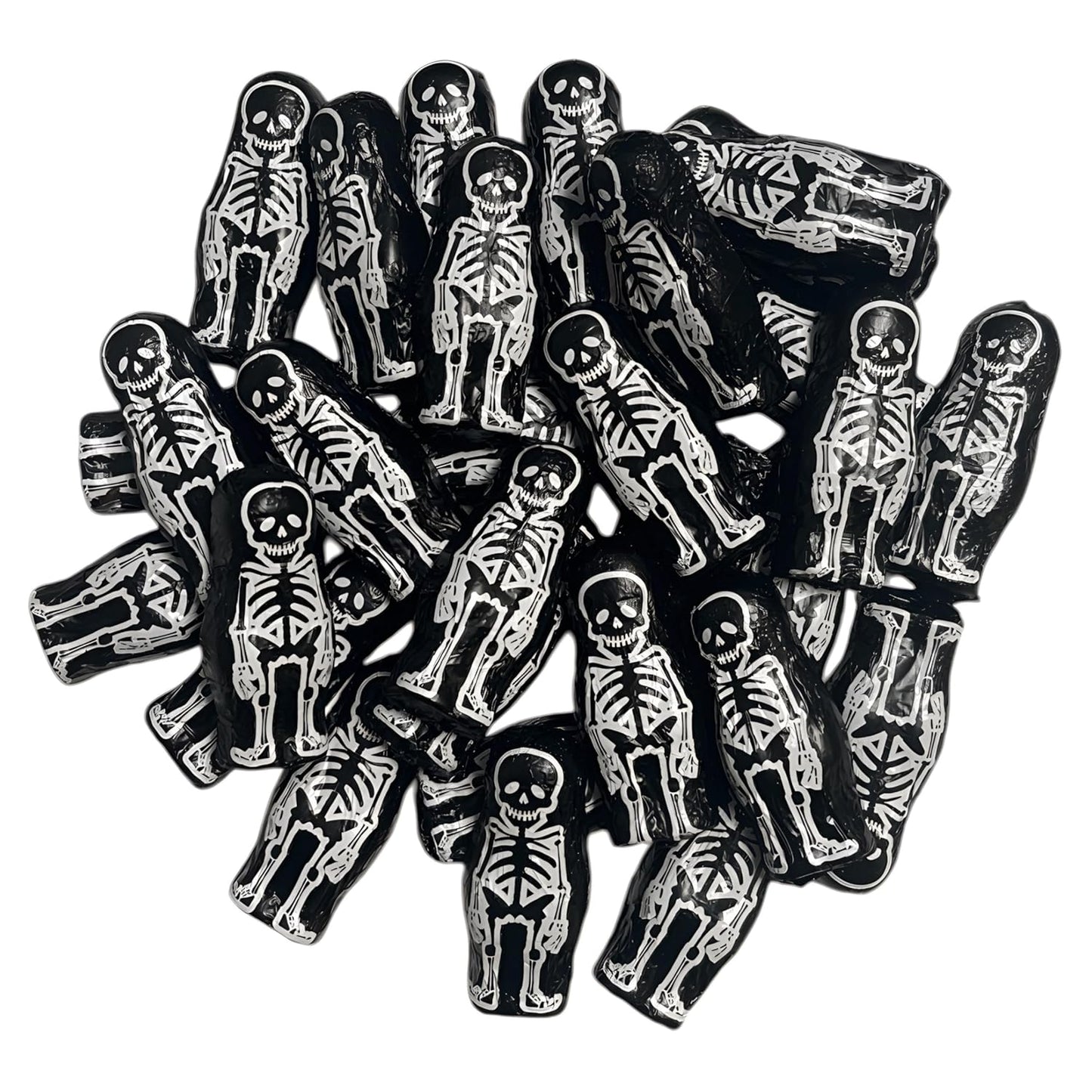 Halloween Deko Sparpack, 30 Skelette aus Schokolade einzeln verpackt, 210g