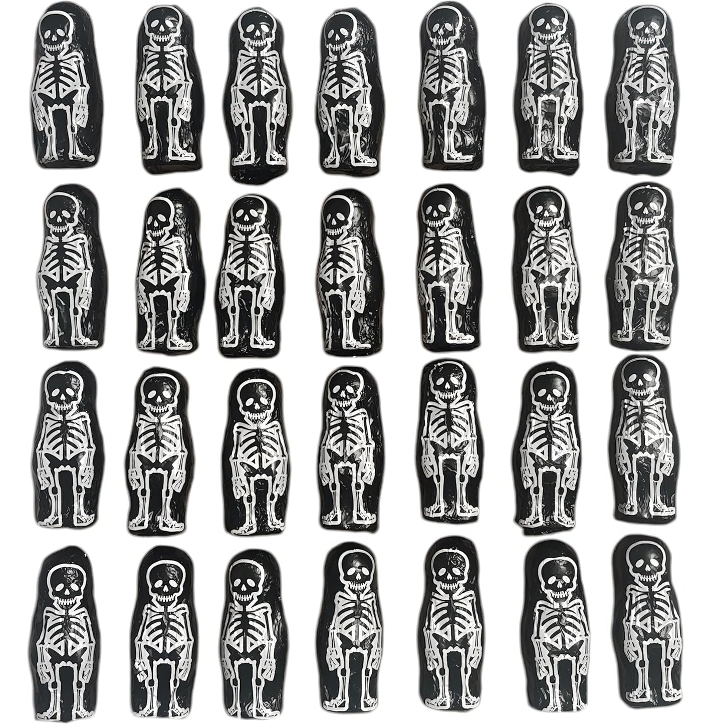 Halloween Deko Sparpack, 30 Skelette aus Schokolade einzeln verpackt, 210g