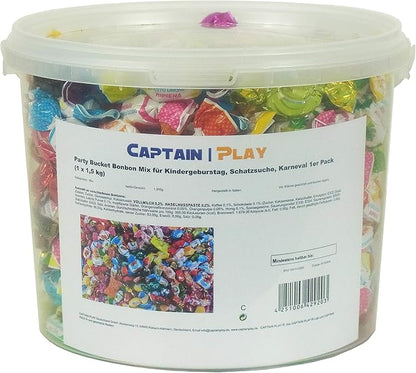 CAPTAIN PLAY | Party Bucket Bonbon Mix 1,5 kg