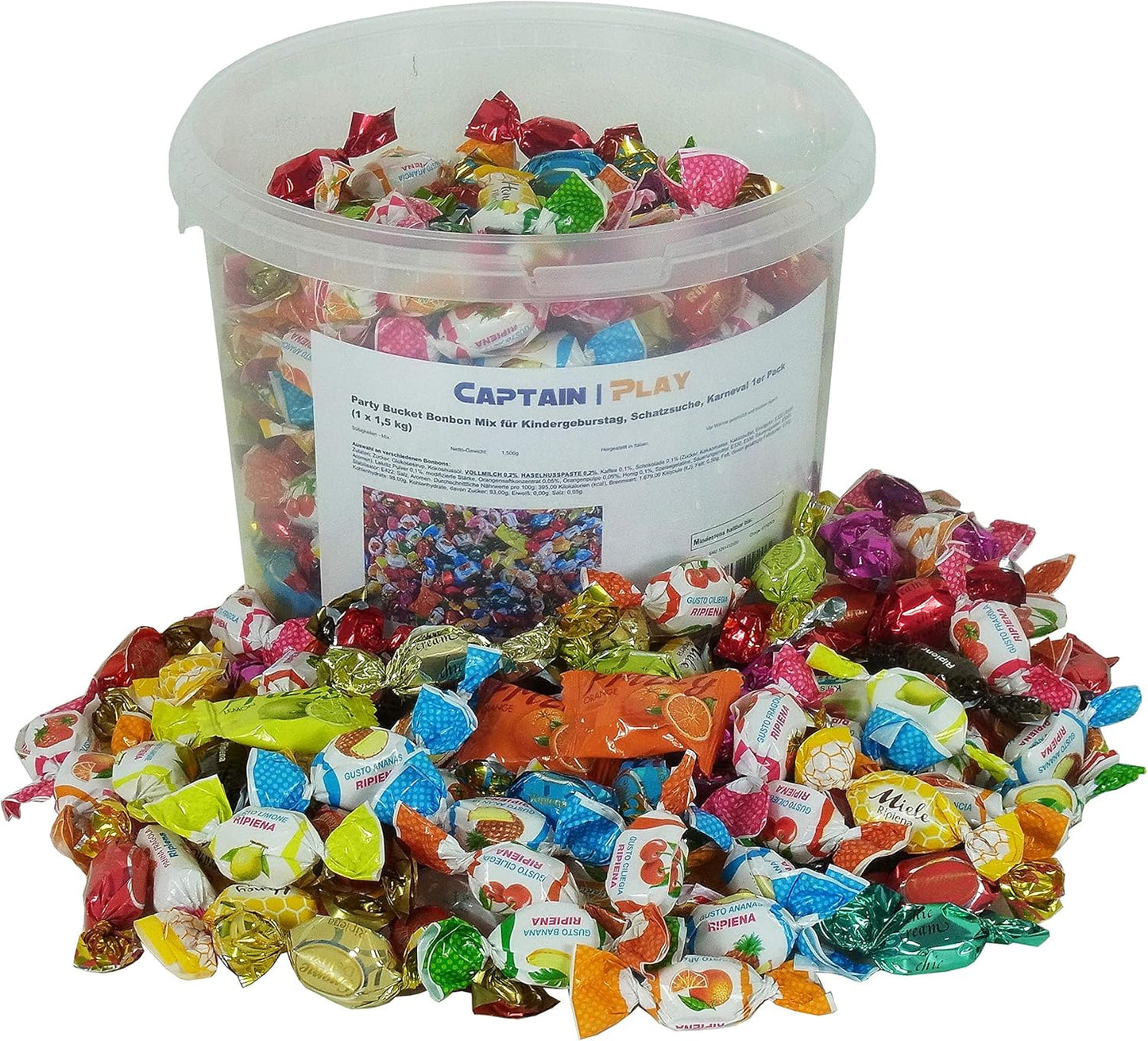 CAPTAIN PLAY | Party Bucket Bonbon Mix 1,5 kg