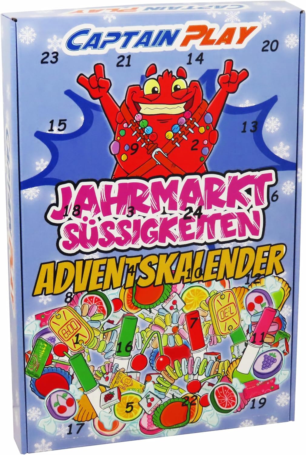 CAPTAIN PLAY Jahrmarkt Süßigkeiten Adventskalender 2025 - 315g
