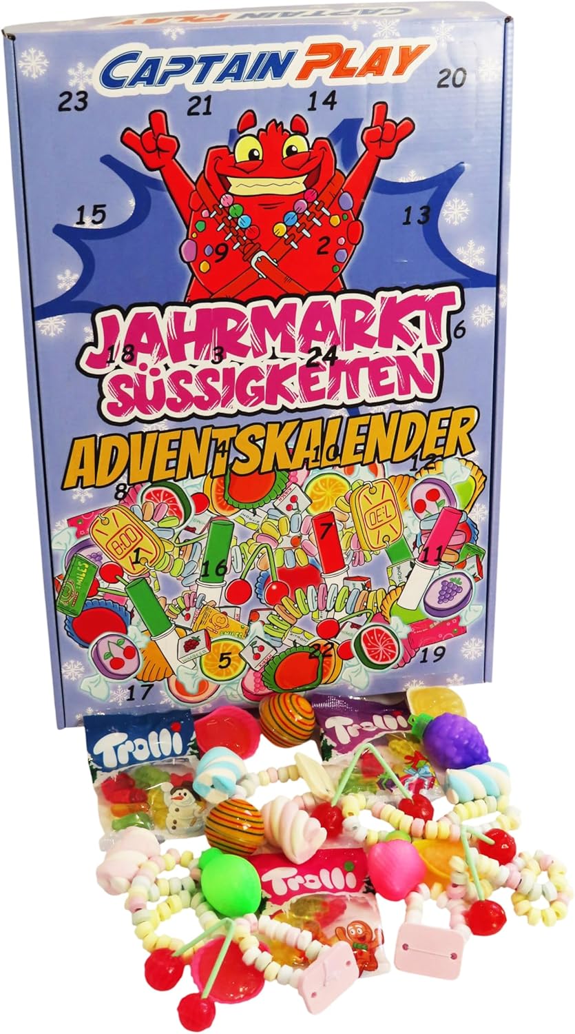 CAPTAIN PLAY Jahrmarkt Süßigkeiten Adventskalender 2025 - 315g