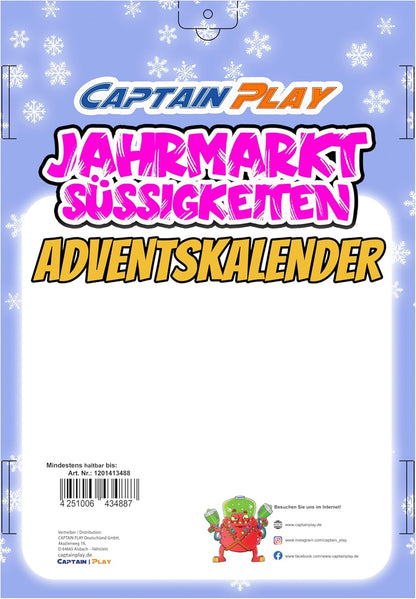 CAPTAIN PLAY Jahrmarkt Süßigkeiten Adventskalender 2025 - 315g