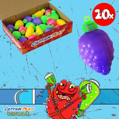 CAPTAIN PLAY Brausefrüchte Sparpack, 20 saure Brausefrüchte in Einzelverpackung, 200g