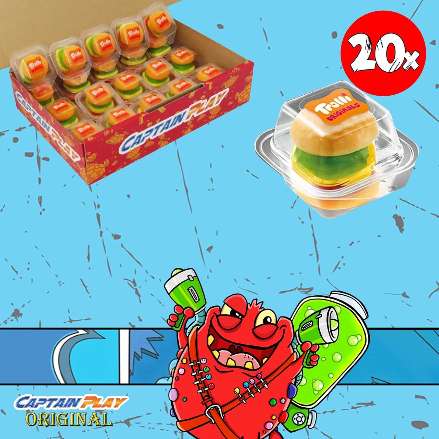 Trolli Burger Sparpack mit 20 Mini Burgern 200g