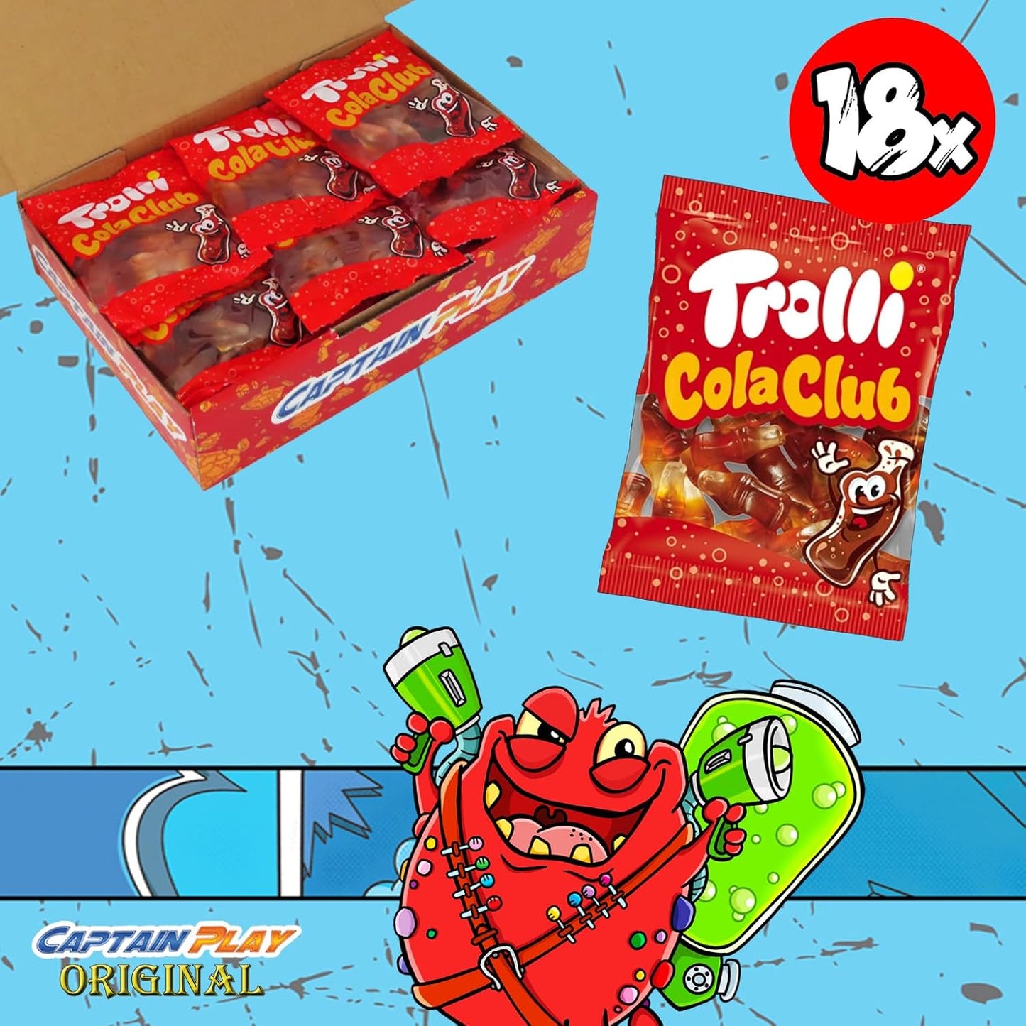 Trolli Club Cola Sparpack mit 18 Mini Beutelchen 360g
