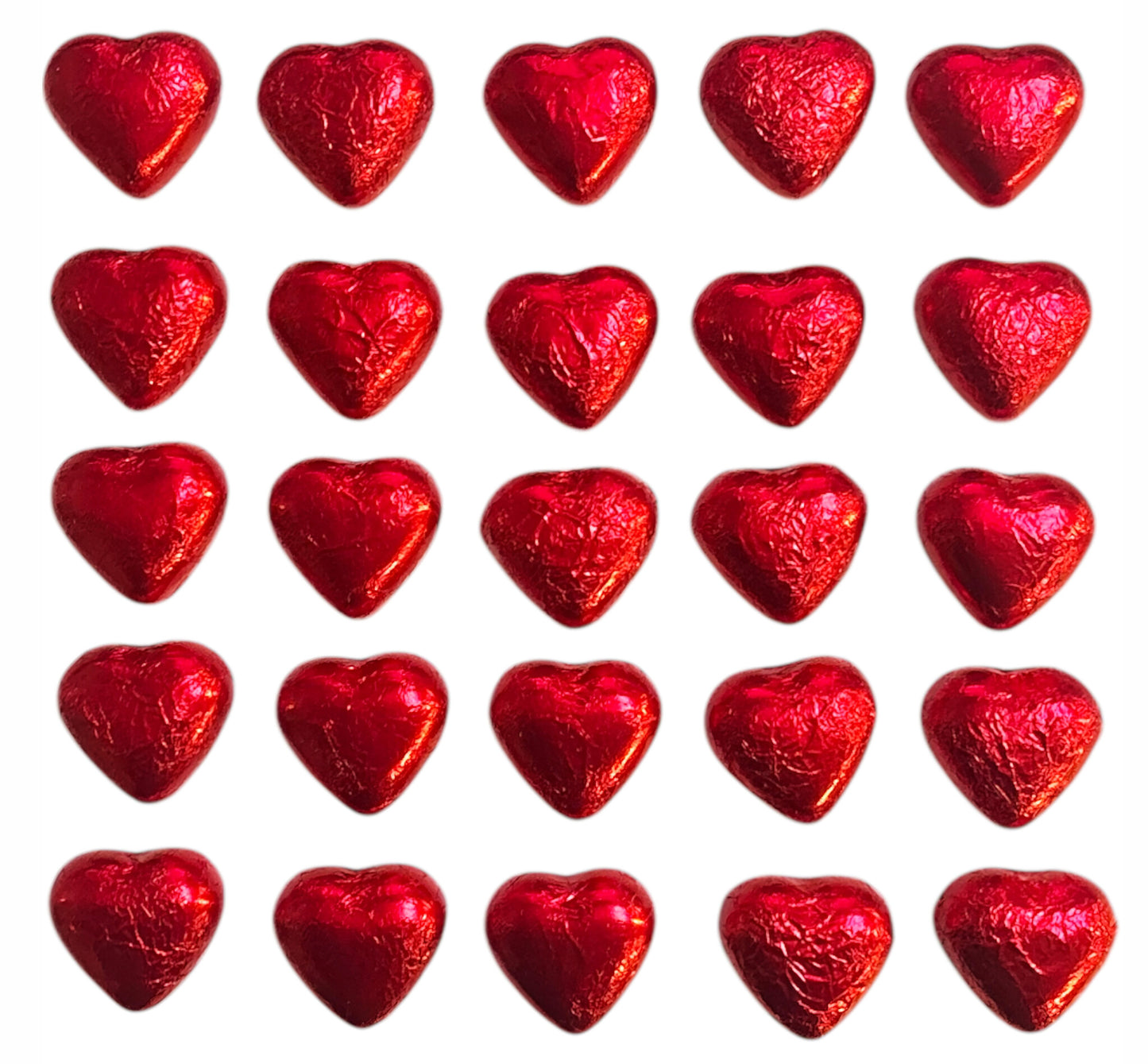 Herz Deko Sparpack, 28 Herzen aus Schokolade einzeln verpackt, 200g