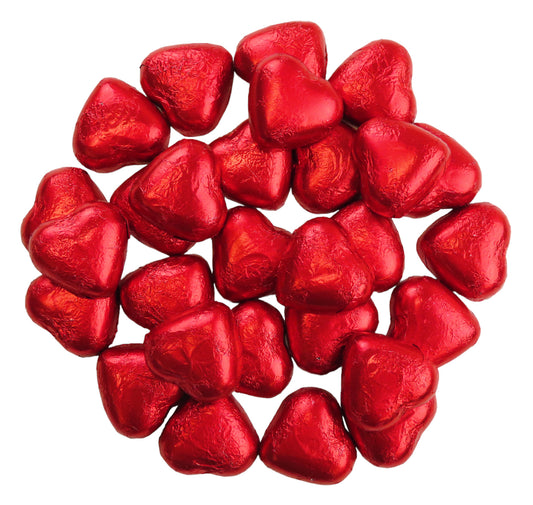 Herz Deko Sparpack, 28 Herzen aus Schokolade einzeln verpackt, 200g