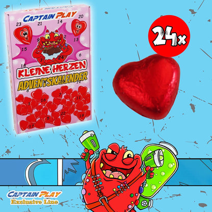 CAPTAIN PLAY Herz Schokolade Adventskalender 2025 - 183g