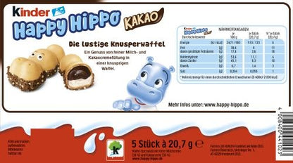 Kinder Happy Hippo Cacao 10 x 103,5g  - EPAL mit 255 UK
