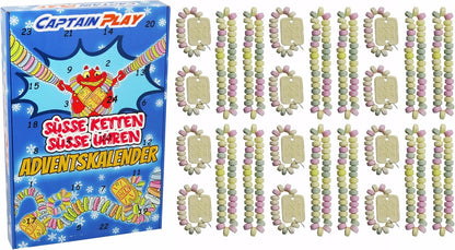 CAPTAIN PLAY Adventskalender 2025 Süße Uhren und Süße Ketten - 366g