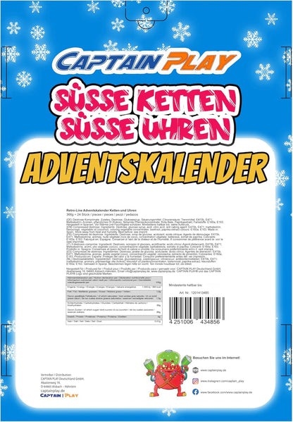 CAPTAIN PLAY Adventskalender 2025 Süße Uhren und Süße Ketten - 366g