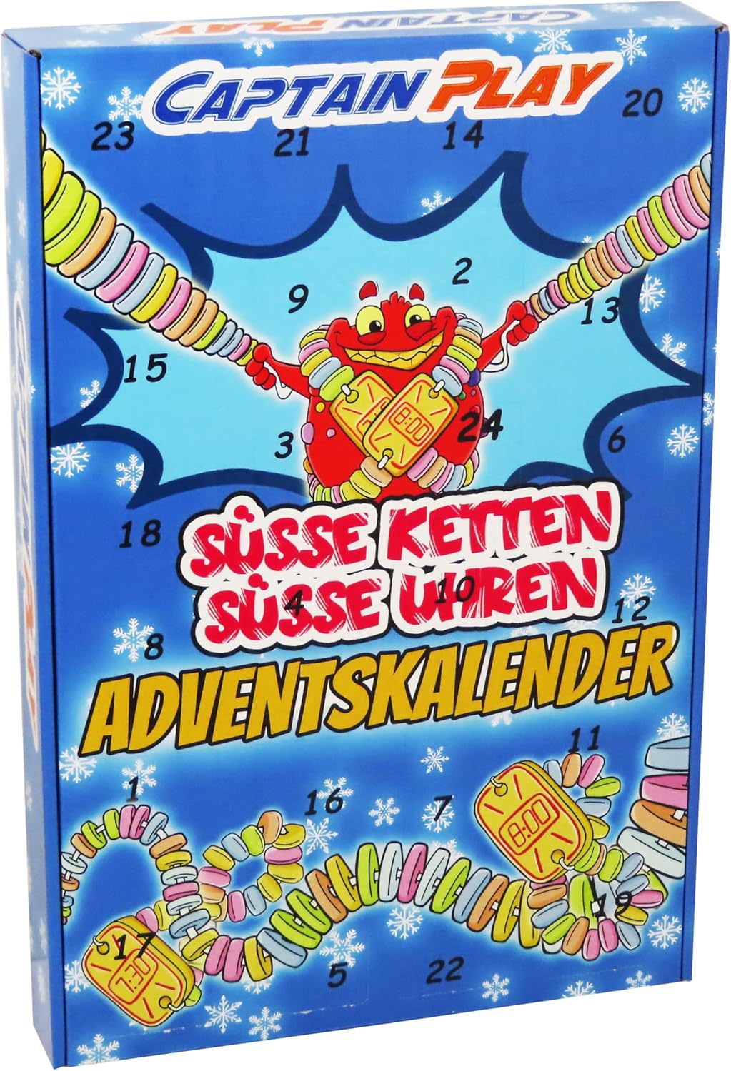 CAPTAIN PLAY Adventskalender 2025 Süße Uhren und Süße Ketten - 366g