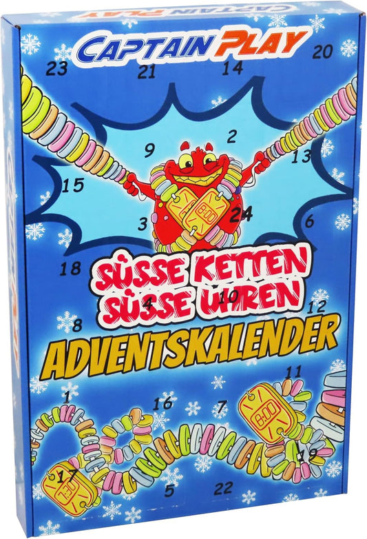 CAPTAIN PLAY Adventskalender 2025 Süße Uhren und Süße Ketten - 366g