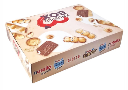 Ferrero Knusper Box mit 74 Teilen in 6 Sorten, mit Kinder Cards, Nutella Biscuits, Kinder Happy Hippo, Nutella B-Ready und Giotto, 1er Pack (1 x 1,8kg)