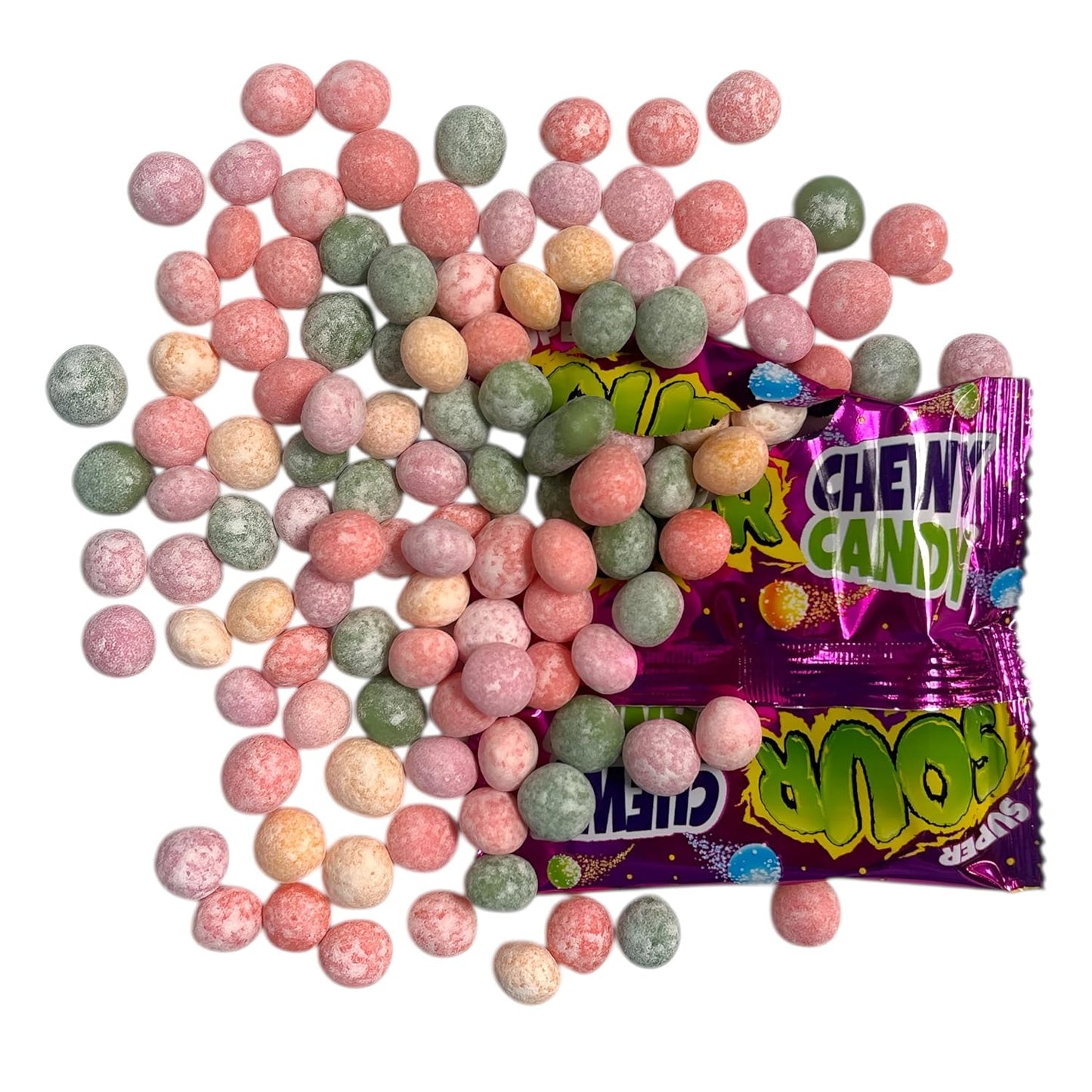CAPTAIN PLAY Saure Süßigkeiten Kaubonbon Kügelchen, 6 Beutelchen 90g