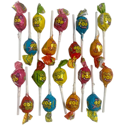 CAPTAIN PLAY Lutscher Sparpack, 18 Stück Lollies mit Kaugummikern in Einzelverpackung 288g