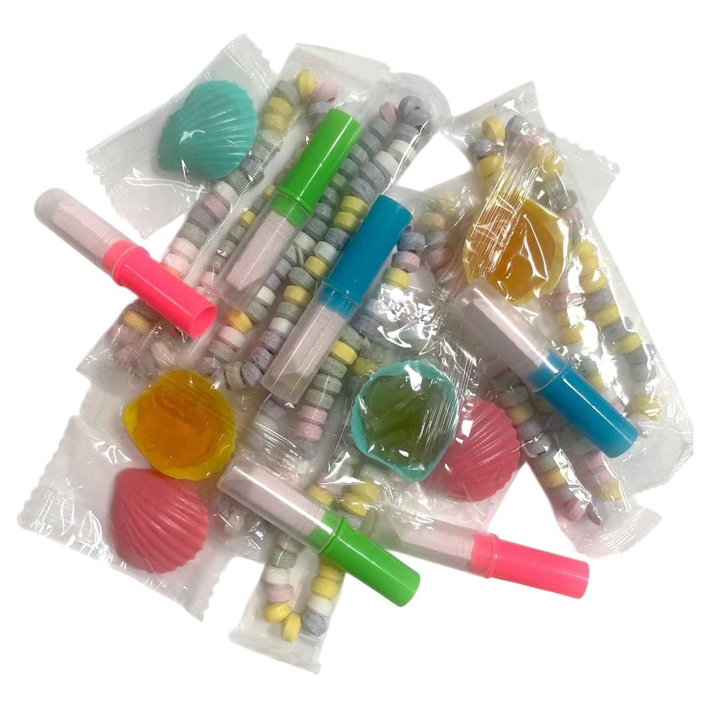 CAPTAIN PLAY Retro Süßigkeiten Klassiker Bonuspack mit Ketten, Lipstick und Schleckmuscheln 192g