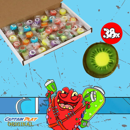 CAPTAIN PLAY Rocks Bonbons Sparpack, 38 Stück in Einzelverpackung, 150g
