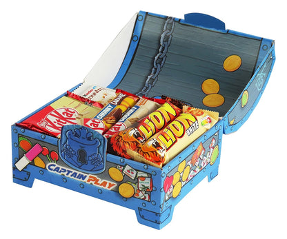 CAPTAIN PLAY Schatztruhe mit 15 verschiedenen Schokoriegeln, 678g