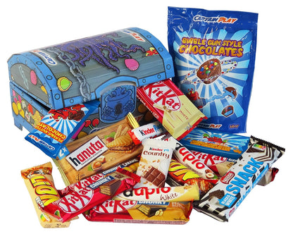 CAPTAIN PLAY Schatztruhe mit 15 verschiedenen Schokoriegeln, 678g