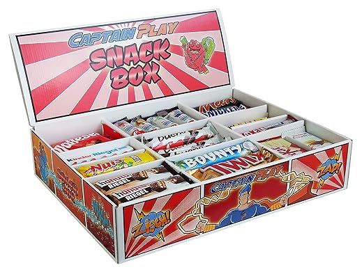 CAPTAIN PLAY  Snack Box mit 80 Schokoriegeln