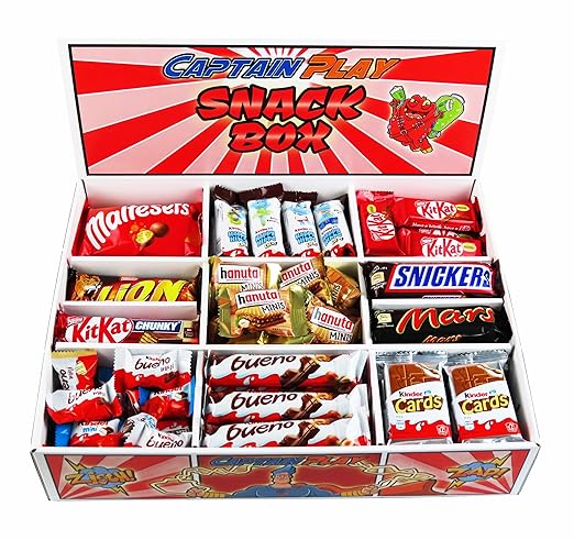 CAPTAIN PLAY  Snack Box mit 80 Schokoriegeln