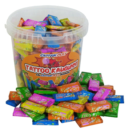 CAPTAIN PLAY Party Box Tattoo Kaugummi 475g