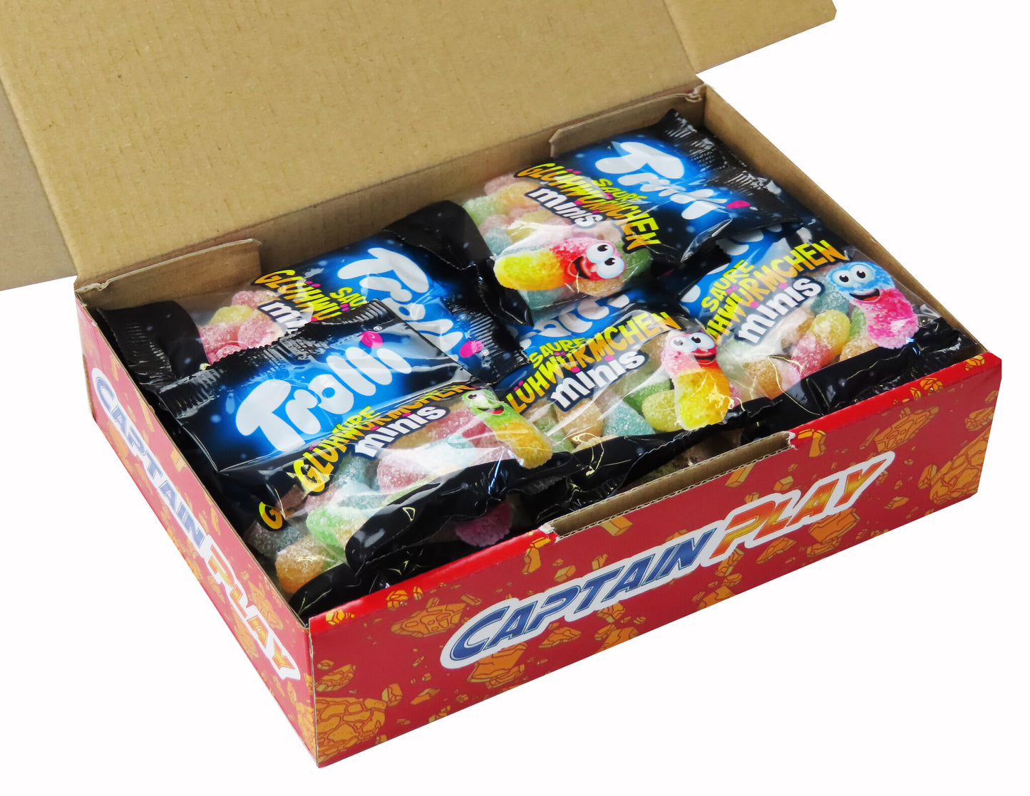 Trolli Saure Glühwürmchen Sparpack mit 20 Mini Beutelchen, 400g