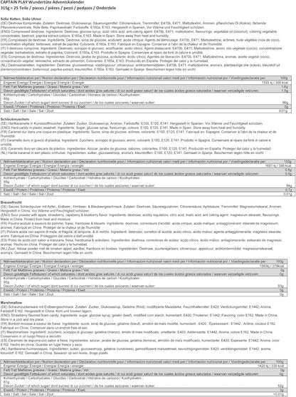 CAPTAIN PLAY Wundertüte Adventskalender 2025 -315g